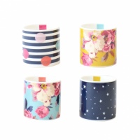 Set of 4 Bone China Egg Cups By Joules